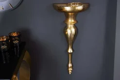 Riess-Ambiente Goldene Möbel|Wanddekoration > Barock Wandkonsole SCALA 60cm gold Metall Wandregal handmade Wanddekoration