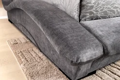 Riess-Ambiente Polsterbetten|Samt Möbel > Bett SWING 180x200cm grau Vogue Seiden Samtstoff