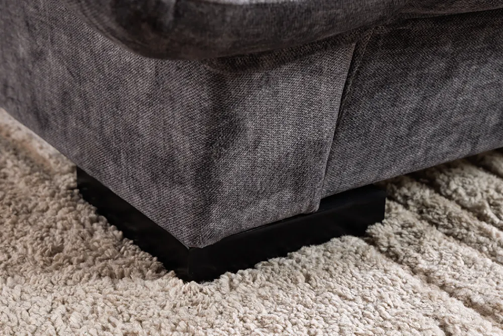 Riess-Ambiente Polsterbetten|Samt Möbel > Bett SWING 160x200cm grau Vogue Seiden Samtstoff