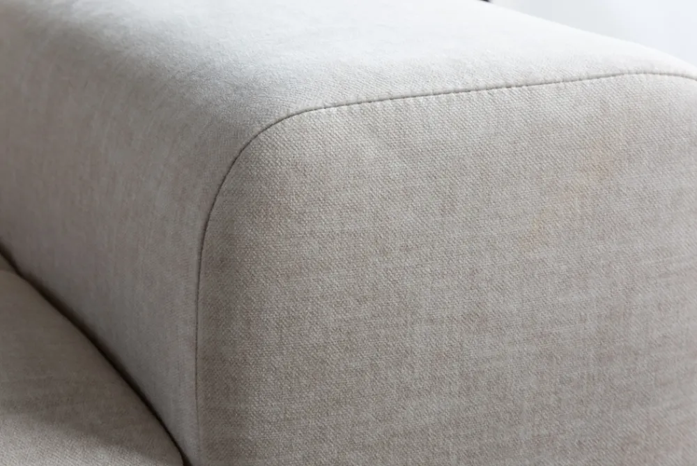 Riess-Ambiente Xxl Sofa|Samt Möbel > Big Sofa ELEGANCIA 285cm champagner beige Vogue Velours Samt inkl. Kissen Federkern