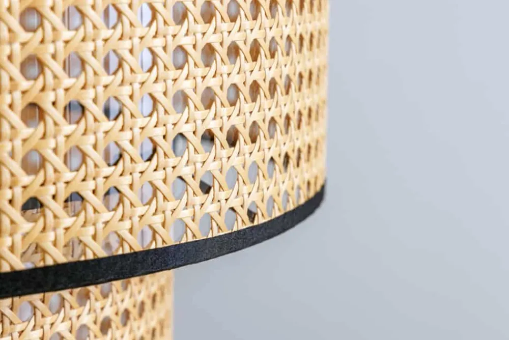 Riess-Ambiente Goldene Möbel|Hängelampen > Boho Hängelampe VIENNA 45cm natur schwarz Wiener Geflecht Leuchte