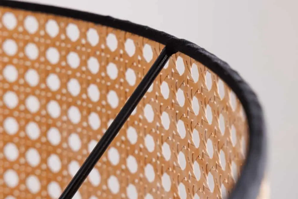 Riess-Ambiente Goldene Möbel|Hängelampen > Boho Hängelampe VIENNA 45cm natur schwarz Wiener Geflecht Leuchte