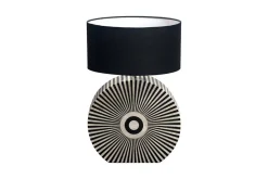 Riess-Ambiente Tischlampen > Bone Inlay Tischlampe HARMONY NATURE 65cm schwarz weiß Intarsien Kunsthandwerk