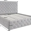Riess-Ambiente Boxbetten|Samt Möbel > Boxbett PARIS 160x200cm grau Samt mit Stauraum und Lattenrost