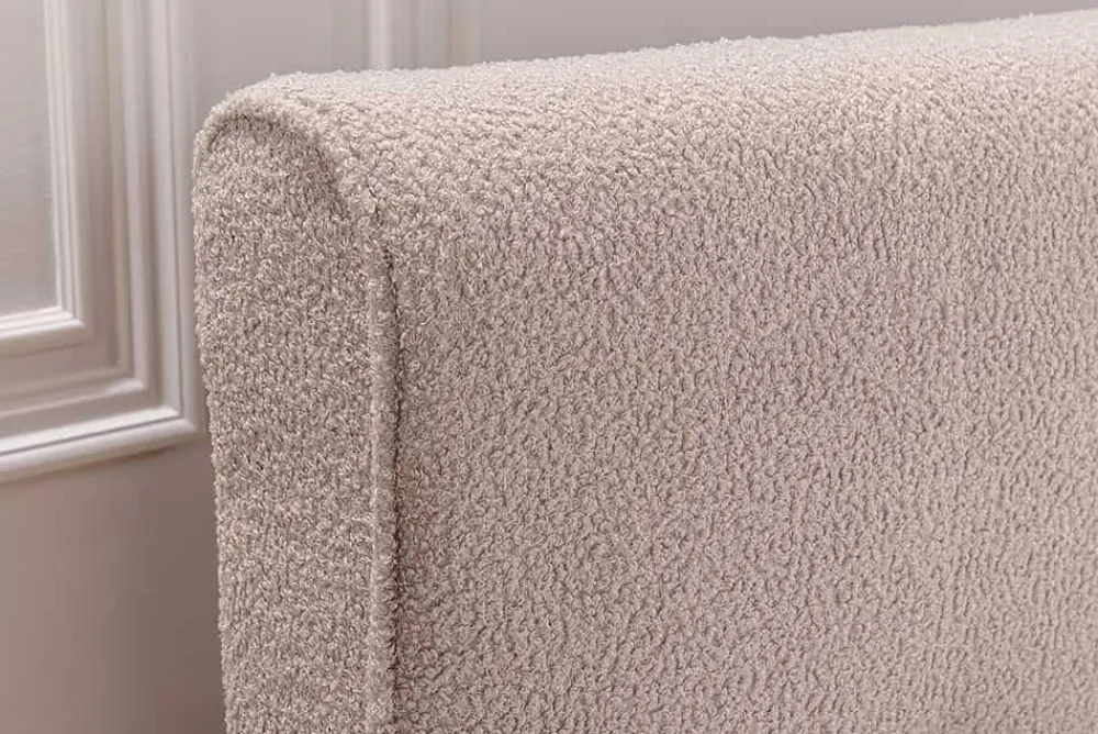 Riess-Ambiente Boxspringbetten > Boxspringbett SIGNUM 180x200cm beige Bouclé inkl. Stauraum Matratze Topper Matratze
