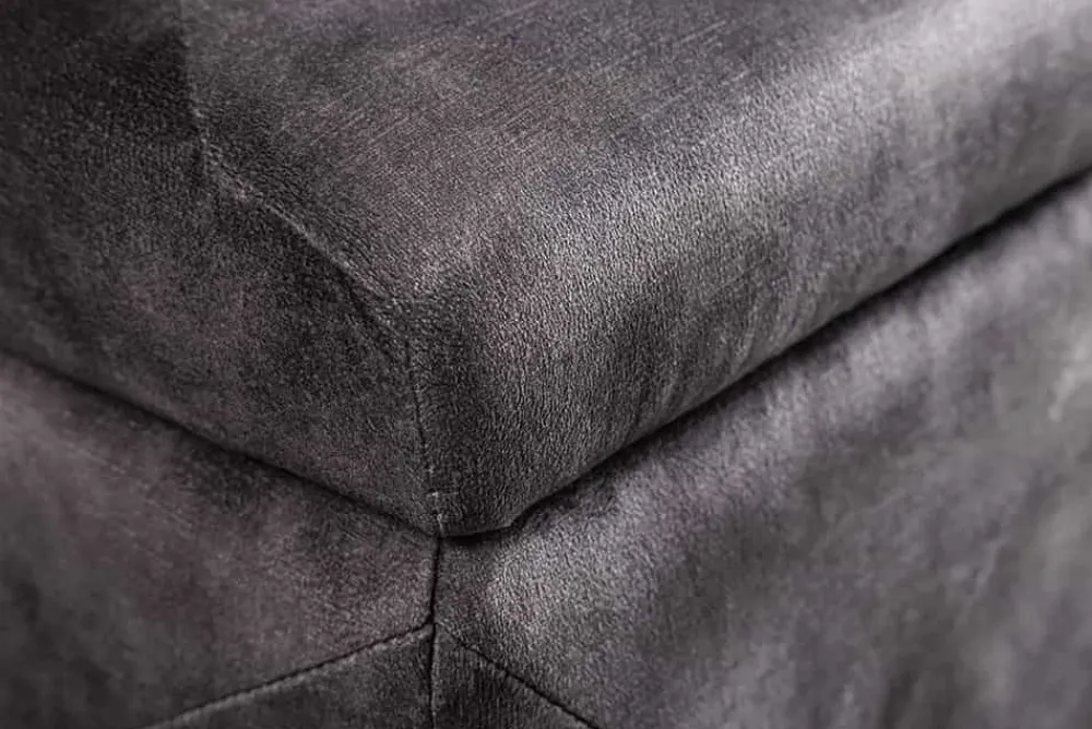 Riess-Ambiente Sitzbänke|Samt Möbel > Chesterfield Bettbank EXTRAVAGANCIA 140cm grau Samt mit Stauraum