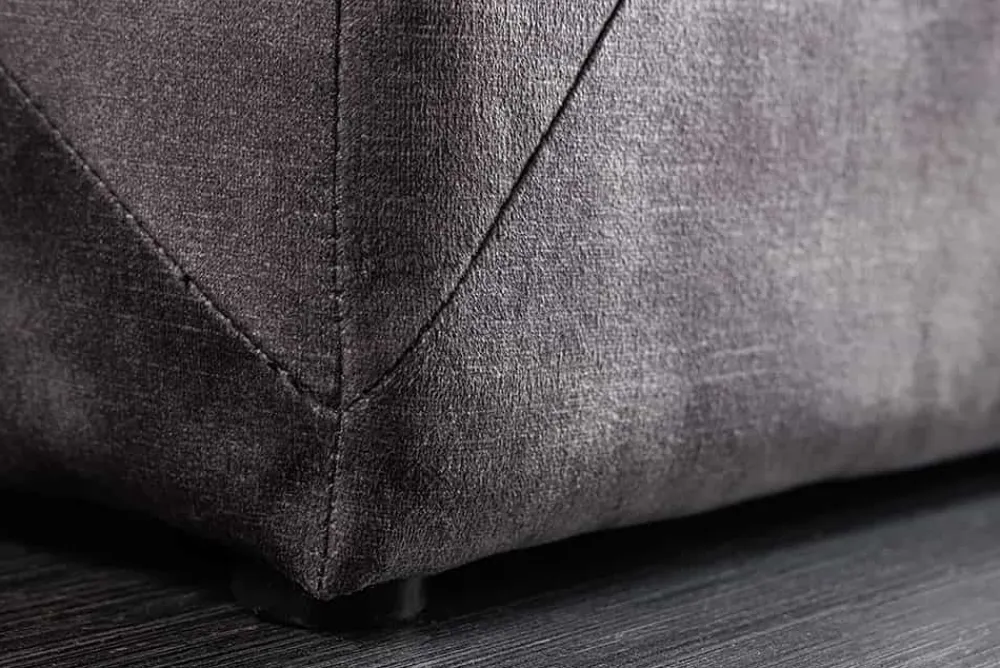 Riess-Ambiente Sitzbänke|Samt Möbel > Chesterfield Bettbank EXTRAVAGANCIA 140cm grau Samt mit Stauraum