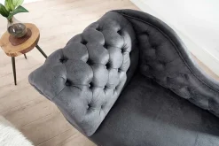 Riess-Ambiente Liegen > Chesterfield Récamière 170cm antik grau mit Knopfheftung und Nietenbesatz