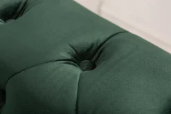 Riess-Ambiente Samt Möbel|3-Sitzer Sofa > Chesterfield 3-Sitzer Sofa 205cm flaschengrün Samt Federkern Knopfheftung