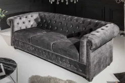 Riess-Ambiente Samt Möbel|3-Sitzer Sofa ><noscript><img width=