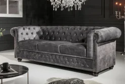 Riess-Ambiente Samt Möbel|3-Sitzer Sofa ><noscript><img width=