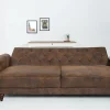 Riess-Ambiente 2-Sitzer Sofa|3-Sitzer Sofa > Chesterfield 3-Sitzer Sofa MAISON BELLE AFFAIRE 220cm antik braun Microfaser mit Schlaffunktion