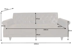 Riess-Ambiente 2-Sitzer Sofa|3-Sitzer Sofa ><noscript><img width=