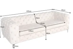 Riess-Ambiente Samt Möbel|3-Sitzer Sofa ><noscript><img width=
