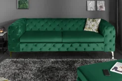 Riess-Ambiente Samt Möbel|3-Sitzer Sofa ><noscript><img width=