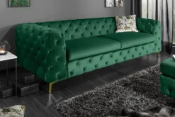 Riess-Ambiente Samt Möbel|3-Sitzer Sofa ><noscript><img width=