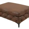 Riess-Ambiente Polsterhocker|Sitzhocker > Chesterfield Sitzhocker MODERN BAROCK 90cm antik braun Fußhocker
