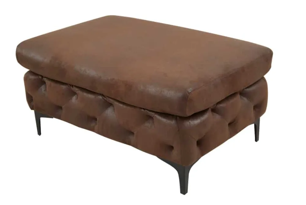 Riess-Ambiente Polsterhocker|Sitzhocker > Chesterfield Sitzhocker MODERN BAROCK 90cm antik braun Fußhocker