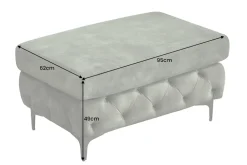 Riess-Ambiente Sitzhocker|Samt Möbel ><noscript><img width=