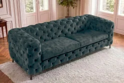 Riess-Ambiente Samt Möbel|3-Sitzer Sofa ><noscript><img width=