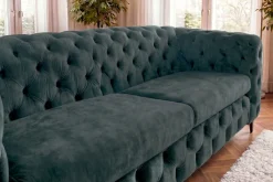 Riess-Ambiente Samt Möbel|3-Sitzer Sofa ><noscript><img width=
