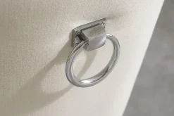Riess-Ambiente Stühle > Chesterfield Stuhl CASTLE beige Leinen Massivholz Ziernieten mit Komfortgriff