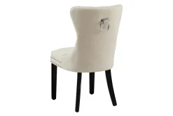 Riess-Ambiente Stühle > Chesterfield Stuhl CASTLE beige Leinen Massivholz Ziernieten mit Komfortgriff