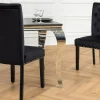 Riess-Ambiente Stühle|Samt Möbel > Chesterfield Stuhl CASTLE schwarz Samt Gummiholz Ziernieten