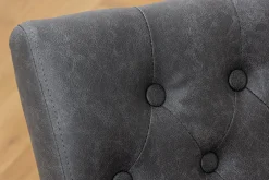 Riess-Ambiente Stühle > Chesterfield Stuhl CASTLE schwarz Kunstleder Gummiholz Ziernieten