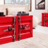 Riess-Ambiente Industrial Loft|Nachttische > Container-Schrank GLOBETROTTER 50cm rot Metall Nachttisch Beistellschrank