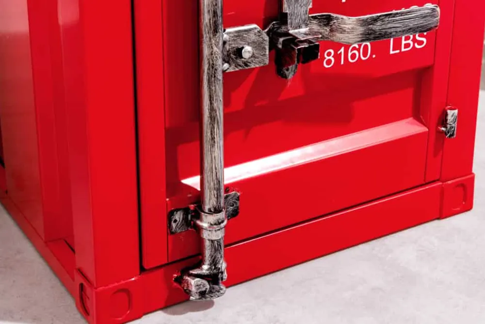 Riess-Ambiente Industrial Loft|Nachttische > Container-Schrank GLOBETROTTER 50cm rot Metall Nachttisch Beistellschrank