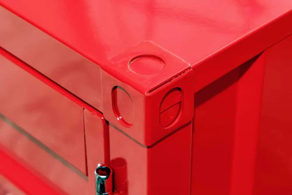 Riess-Ambiente Industrial Loft|Nachttische > Container-Schrank GLOBETROTTER 50cm rot Metall Nachttisch Beistellschrank