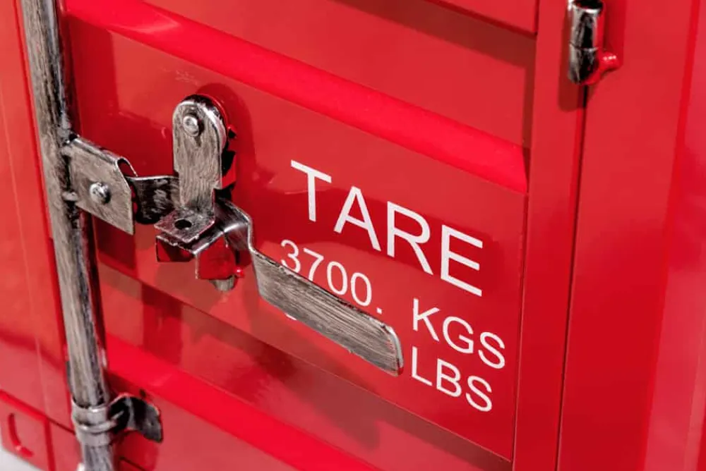 Riess-Ambiente Industrial Loft|Nachttische > Container-Schrank GLOBETROTTER 50cm rot Metall Nachttisch Beistellschrank