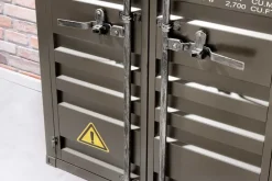 Riess-Ambiente Highboards|Industrial Loft > Container-Schrank GLOBETROTTER 140cm anthrazit Metall Aktenschrank Highboard
