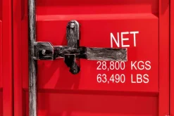 Riess-Ambiente Industrial Loft|Tv- & Lowboards > Container-Schrank GLOBETROTTER 80cm rot Metall Couchtisch mit Flügeltüren Kommode