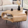 Riess-Ambiente Mehr...|Couchtische > Couchtisch ORGANIC LIVING 70cm natur cream finish Mangoholz mit Hairpin Legs