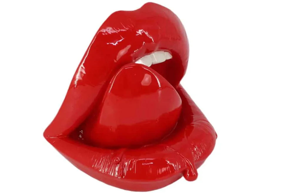 Riess-Ambiente Dekoration > Deko-Figur LIP 25cm rot weiß Hochglanz handmade Pop-Art