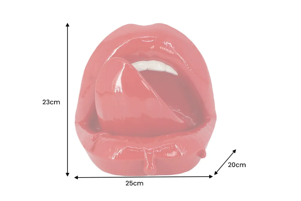 Riess-Ambiente Dekoration > Deko-Figur LIP 25cm rot weiß Hochglanz handmade Pop-Art
