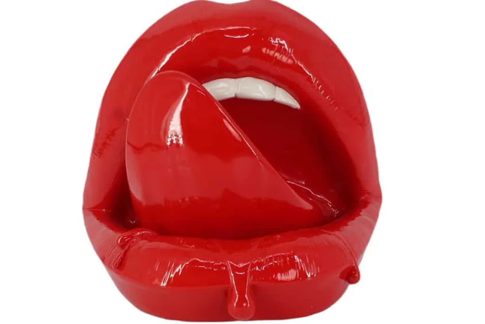 Riess-Ambiente Dekoration > Deko-Figur LIP 25cm rot weiß Hochglanz handmade Pop-Art