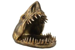 Riess-Ambiente Dekoration|Schalen > Deko-Figur SHARK HEAD 25cm bronze mit Ablagefach handmade
