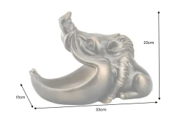 Riess-Ambiente Dekoration|Schalen > Deko-Figur WARTHOG 35cm bronze mit Ablagefach handmade