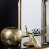 Riess-Ambiente Dekoration|Goldene Möbel > Dekorative Dose WILDLIFE BIRD 30cm gold antik rund Metall