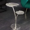 Riess-Ambiente Beistelltische > Dekorativer Beistelltisch GINKGO LEAFS 50cm silber handmade Metall