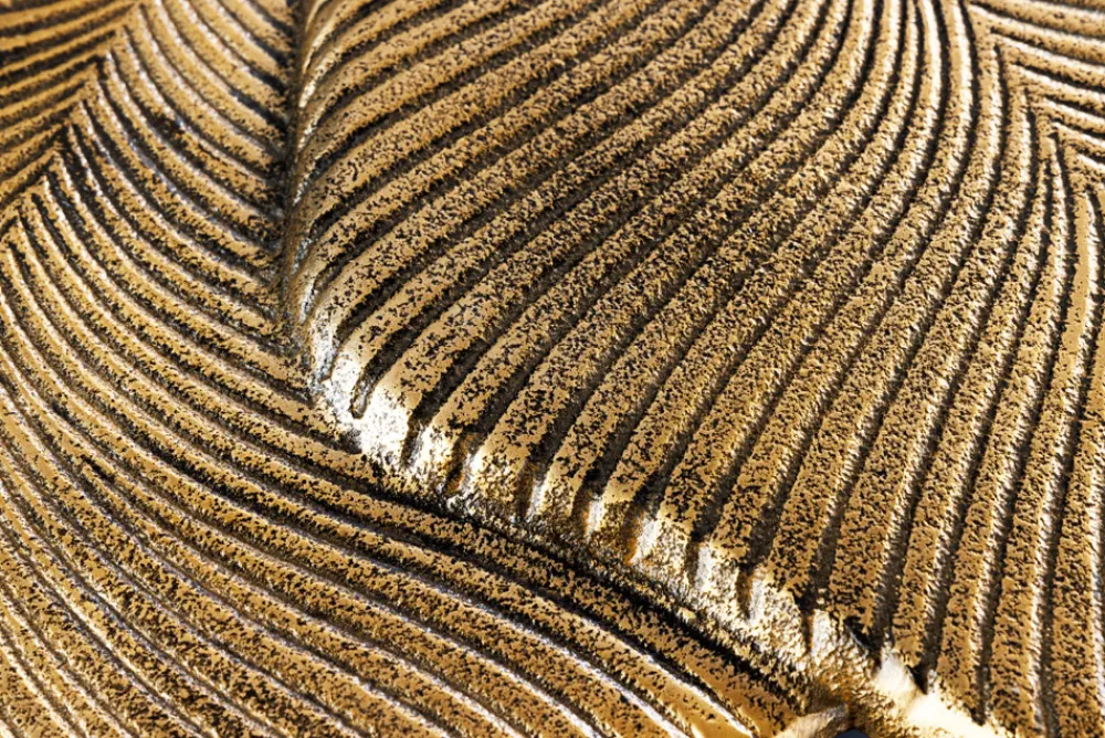 Riess-Ambiente Beistelltische|Goldene Möbel > Dekorativer Beistelltisch GINKGO LEAFS 60cm gold handmade Metall