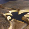 Riess-Ambiente Beistelltische|Goldene Möbel > Dekorativer Couchtisch GINKGO 95cm gold schwarz handmade Metall