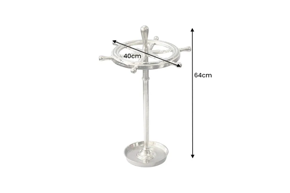 Riess-Ambiente Dekoration > Dekorativer Schirmständer SEVEN SEAS 65cm silber Metall Regenschirmhalter