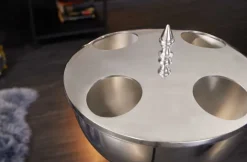 Riess-Ambiente Dekoration > Dekorativer Weinkühler VINO 80cm silber handmade Metall Flaschenkühler Sektkühler