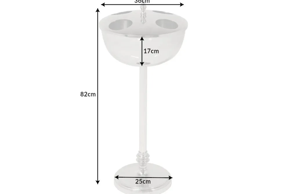 Riess-Ambiente Dekoration > Dekorativer Weinkühler VINO 80cm silber handmade Metall Flaschenkühler Sektkühler