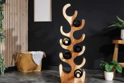 Riess-Ambiente Mehr...|Mehr... > Dekoratives Weinregal ARTE 80cm natur Suarholz handmade Flaschenhalter