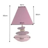 Riess-Ambiente Retro Möbel|Tischlampen > Dekorative Tischlampe STONES OF ECSTASY 60cm pink rosa gold mit Stoffschirm rund